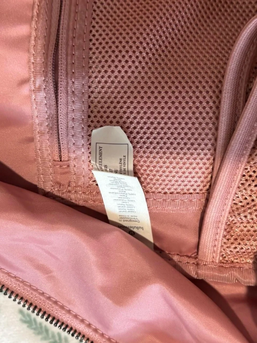 lululemon athletica Pink and Brown Two-Tone Backpack